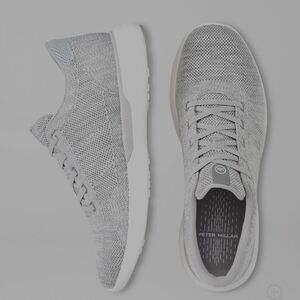 Peter Millar Light Gray Knit Sneakers